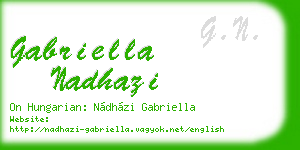 gabriella nadhazi business card