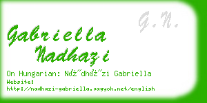 gabriella nadhazi business card